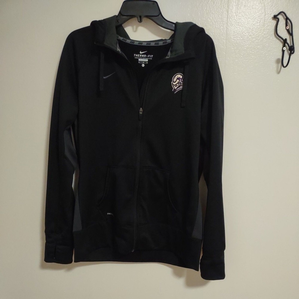 Nike Therma Fit Men's XL Full Zip Hoodie Sweatshirt Purple Gold Knight Excellent